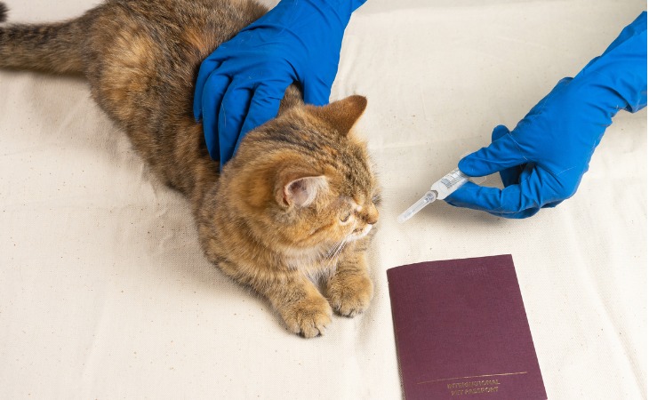 gato en el veterinario